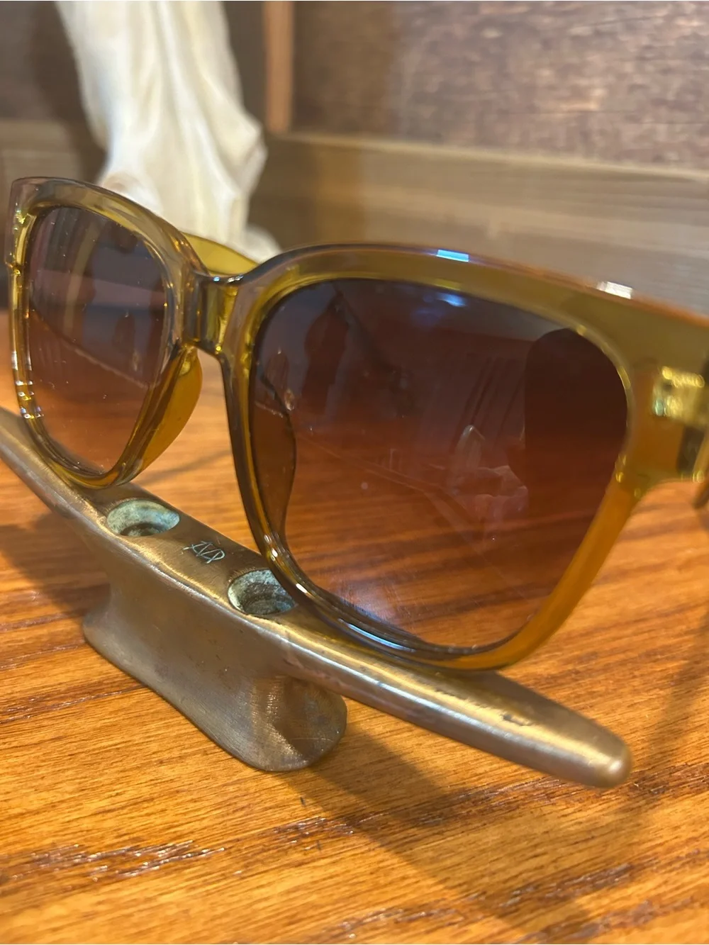 Fossil Olive Green with Amber Hue Sunglasses